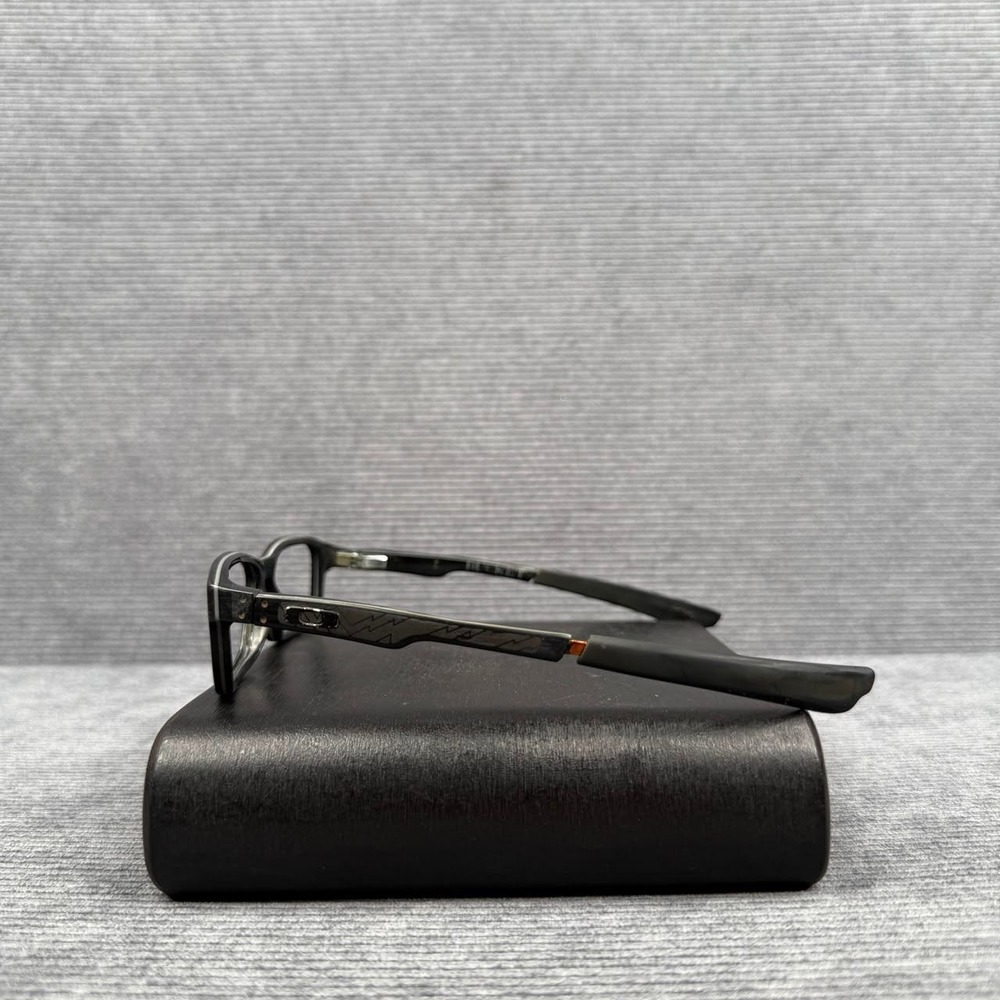 Oakley Bucket Black Rectangular Y2k Eyeglasses Frames Lightning Bolt Pattern - Picture 3 of 12